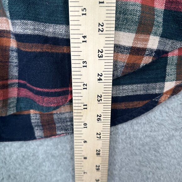 Maurices Plaid Tunic Boyfriend Button Down Long Sleeve Flannel Shirt - Picture 10 of 12